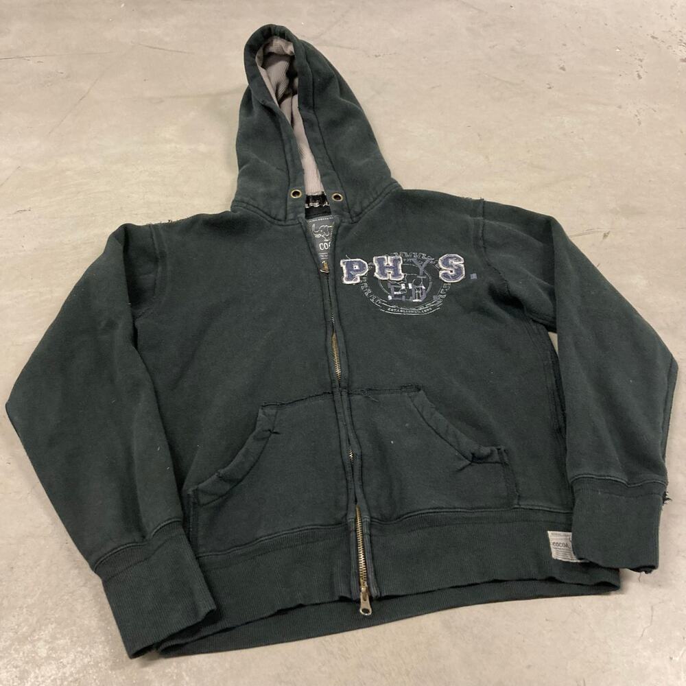 vintage y2k embroidered zip up hoodie